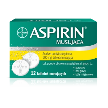 ASPIRIN MUSUJĄCA 500 mg x 12 tabletek musujących