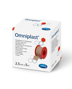 Omniplast Przylepiec mocujący z tkaniny wiskozowej 2,5 cm x 5 m