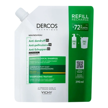 Vichy Dercos DS Szampon Przeciwłupieżowy do Włosów Suchych Refill, 390 ml