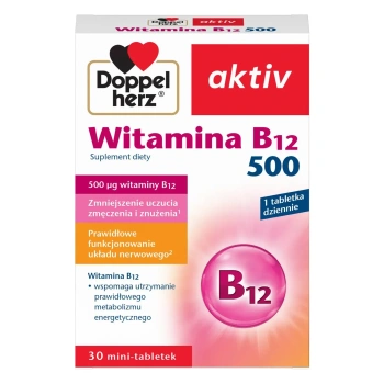 Doppelherz Aktiv Witamina B12 500, 30 tabletek