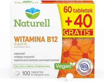 Naturell Witamina B1, 100 tabletek do żucia