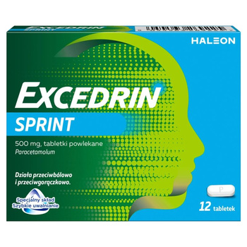 Excedrin Sprint 500 mg, 12 tabletek