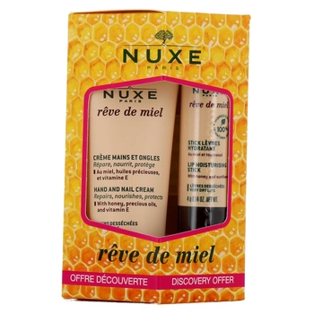 NUXE Rêve de MIEL Zestaw: Krem do rąk 30ml + Pomadka 4g